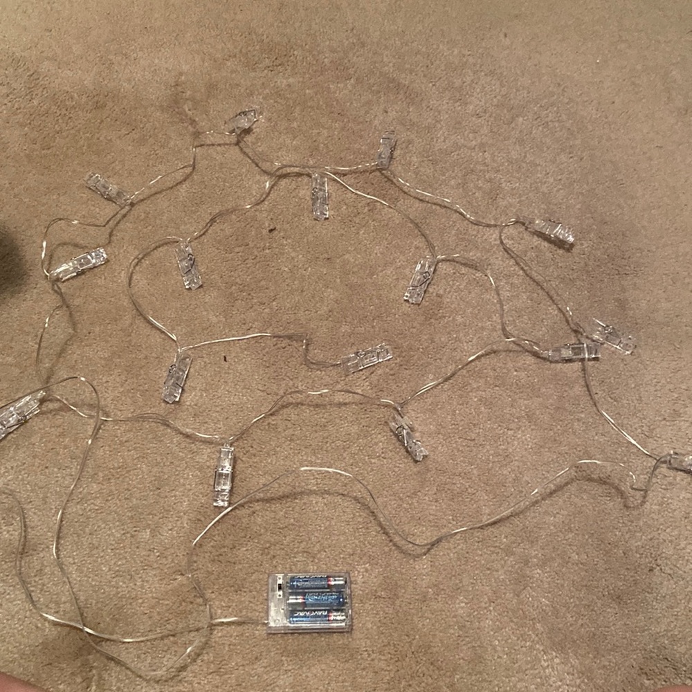 Lighted plastic clothes pins